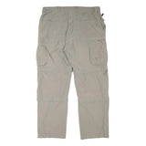 RODEO Mens Polyester Blend Beige Relaxed Straight Trousers W37 L31 Casual Zip