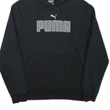 PUMA Mens Black Hoodie S Cotton Blend Pullover Casual Sportswear