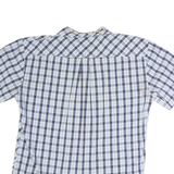 TOMMY HILFIGER Mens Blue Check Cotton Shirt XL Short Sleeve Button Casual