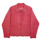 NAPAPIJRI Mens Red Cotton Jacket XL Plain Zip Casual Everyday Wear