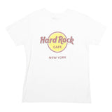 HARD ROCK CAFE Mens White New York Graphic T-Shirt M Short Sleeve Crew Neck