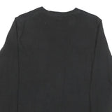 LEVI'S Mens Black Camouflage Graphic T-Shirt S Long Sleeve Crew Neck Cotton