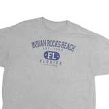 Mens Grey Indian Rocks Beach Graphic T-Shirt L Short Sleeve Crew Neck Casual