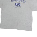 Mens Grey Indian Rocks Beach Graphic T-Shirt L Short Sleeve Crew Neck Casual