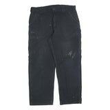 CARHARTT Mens Cotton Blend Black Regular Fit Straight Leg Trousers W36 L30