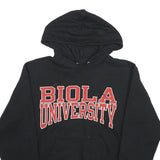 CHAMPION Mens Black Biola University Pullover Hoodie S Cotton Blend