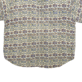 CHRISTOPHER RAND Mens Beige Pattern Shirt XL Rayon Casual Lightweight