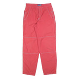 MONTAGNES Womens Polyester Blend Red Regular Fit Straight Leg Trousers W30 L32