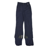 MOTHER KARENS Womens Blue & Navy Polyester Blend Regular Straight Woven Trousers