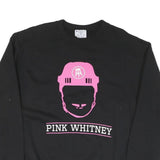 CHAMPION Mens Black Pink Whitney Crew Neck M Sweatshirt Graphic Print Cotton