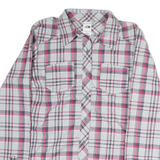 THE NORTH FACE Womens White & Pink Checked Cotton Shirt M Casual Stylish