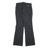 DICKIES Womens Cotton Blend Black Slim Bootcut Trousers W30 L30 Workwear