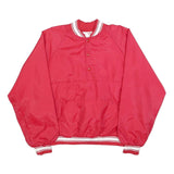 HARTWELL Mens Red Nylon Button Up Regular Fit Jacket L Sports Style