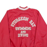 HARTWELL Mens Red Nylon Button Up Regular Fit Jacket L Sports Style