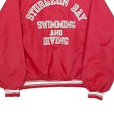 HARTWELL Mens Red Nylon Button Up Regular Fit Jacket L Sports Style