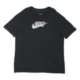 NIKE Mens Black Graphic T-Shirt L Short Sleeve Crew Neck Cotton Blend