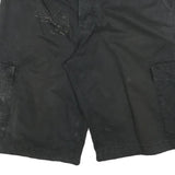 CARHARTT Mens Black Cargo Shorts 2XL W36 Cotton Blend Utility Workwear