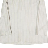 Womens White Pinstripe Button Cotton Blend Jacket XL Formal Workwear Blazer