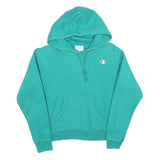 CHAMPION REVERSE WEAVE Womens Turquoise Pullover Hoodie S Casual Wear