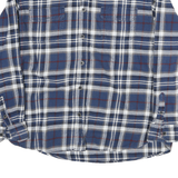 JACHS Mens Blue White & Red Checked Shirt XL Cotton Blend Casual Long Sleeve