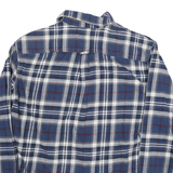 JACHS Mens Blue White & Red Checked Shirt XL Cotton Blend Casual Long Sleeve