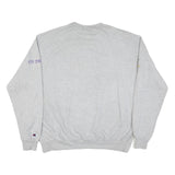 CHAMPION Mens Grey Greek Letters Crew Neck XL Applique Cotton Blend Sweatshirt