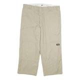 DICKIES Mens Cotton Beige Loose Fit Straight Trousers W40 L30 Workwear Durable