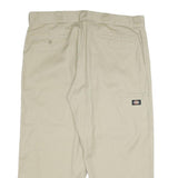 DICKIES Mens Cotton Beige Loose Fit Straight Trousers W40 L30 Workwear Durable