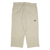 DICKIES Mens Cotton Beige Loose Fit Straight Trousers W40 L30 Workwear Durable