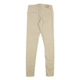 LEVI'S Womens Beige Cotton Blend Slim Skinny Trousers W26 L30 Stretch Fit