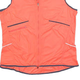 NIKE Womens Red Sleeveless Jacket XL Polyester Blend Zip Plain Sportswear