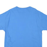 CHAMPION Mens Blue XL Short Sleeve Crew Neck Cotton Blend T-Shirt Logo Print