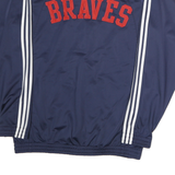 ADIDAS Mens Navy & White Braves Zip Track Jacket XL Polyester Sportwear