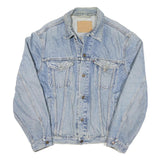 LEVI'S Mens Blue Cotton Denim Jacket L Button Plain Classic Vintage