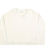 ADIDAS Womens Cream & White Crew Neck UK 16 Sweatshirt Cotton Blend Casual