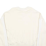 ADIDAS Womens Cream & White Crew Neck UK 16 Sweatshirt Cotton Blend Casual