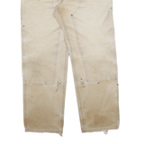 CARHARTT Mens Jeans Beige Relaxed Straight Denim Medium W34 L31 Workwear Utility