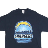 NFL Mens Navy Blue Chargers Graphic T-Shirt XL Short Sleeve Crew Neck Football