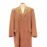 Mens Camel Wool Blend Classic Jacket XL Button Plain Wool Blend Classic Fit