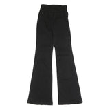 PINK LILY Womens Black Regular Flared Denim Woven Cotton Blend W26 L31 Button