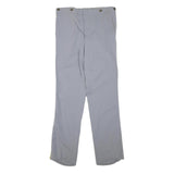 Mens Grey & Yellow Polyester Blend Straight Leg Trousers W32 L33 Regular Fit Zip