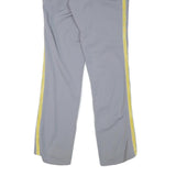 Mens Grey & Yellow Polyester Blend Straight Leg Trousers W32 L33 Regular Fit Zip