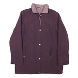 Womens Purple Jacket UK 16 Polyester Blend Zip Plain Warm Casual Outerwear