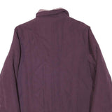 Womens Purple Jacket UK 16 Polyester Blend Zip Plain Warm Casual Outerwear