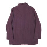 Womens Purple Jacket UK 16 Polyester Blend Zip Plain Warm Casual Outerwear