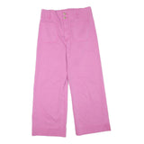 LAUREN CONRAD Womens Cotton Blend Pink Regular Wide-Leg Trousers W32 L25 Stylish