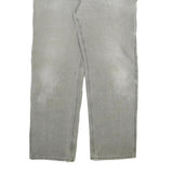 CARHARTT Mens Jeans Grey Relaxed Straight Cotton Blend W36 L33 Workwear Durable