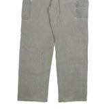 CARHARTT Mens Jeans Grey Relaxed Straight Cotton Blend W36 L33 Workwear Durable