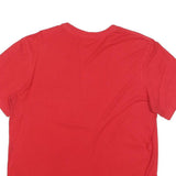 NIKE Mens Red Graphic T-Shirt L Short Sleeve Crew Neck Sports Casual