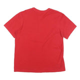 NIKE Mens Red Graphic T-Shirt L Short Sleeve Crew Neck Sports Casual